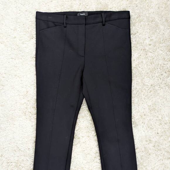 Theory Stretch Knit Scuba Seam Trouser Legging Black Size 8 - Picture 10 of 14